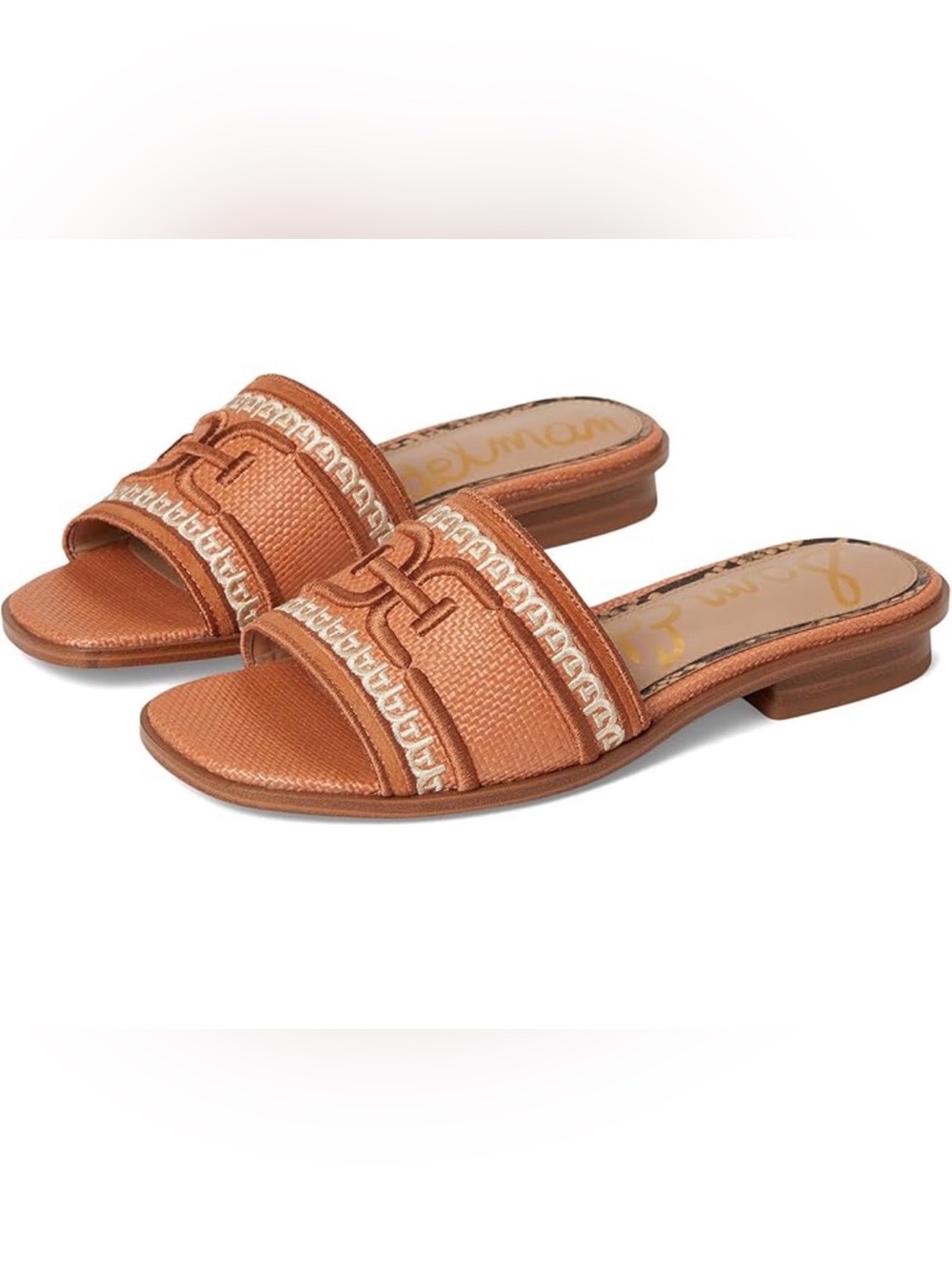 Sam Edelman Stevie Sabrina Slide Sandal Orange Beige Cream NWOB Woman’s 10